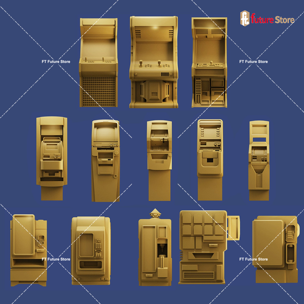Arcade Toy Vending Machine - 3D-модель 1/64: Аркадный игровой автомат, банкомат